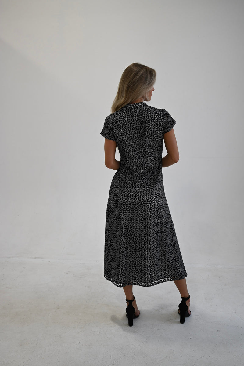 Column Dress Black Lace