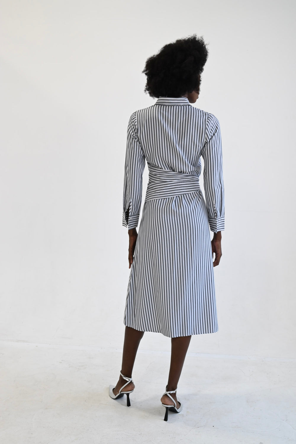 Sasha Shirt Dress Black Stripe