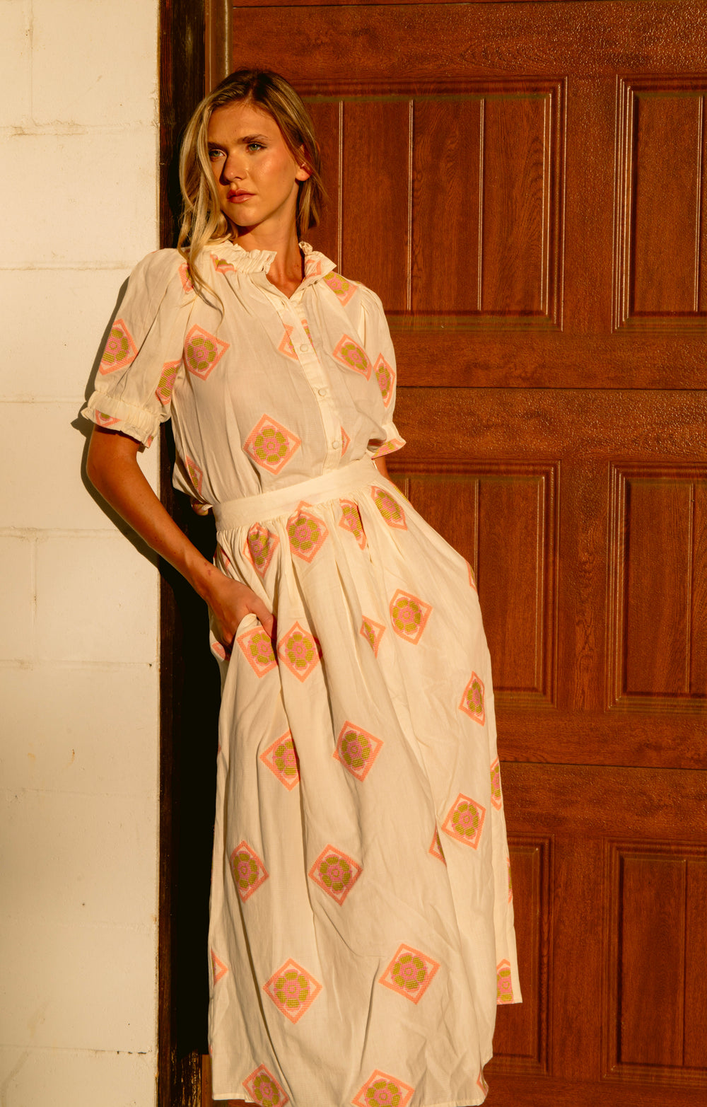 Yarrow Skirt Orchid Medallion