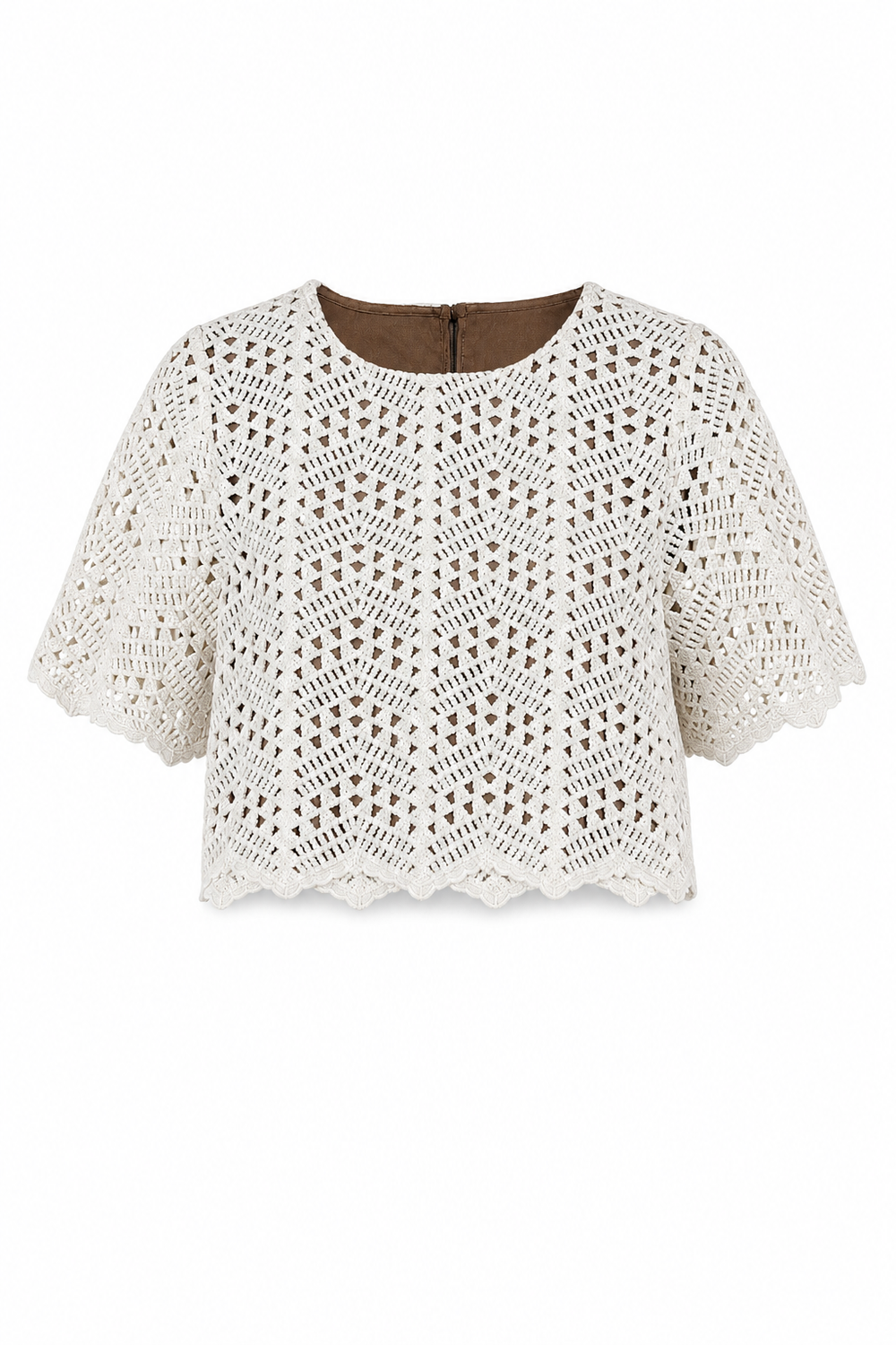 1/2 Sleeve Crop Bone Crochet