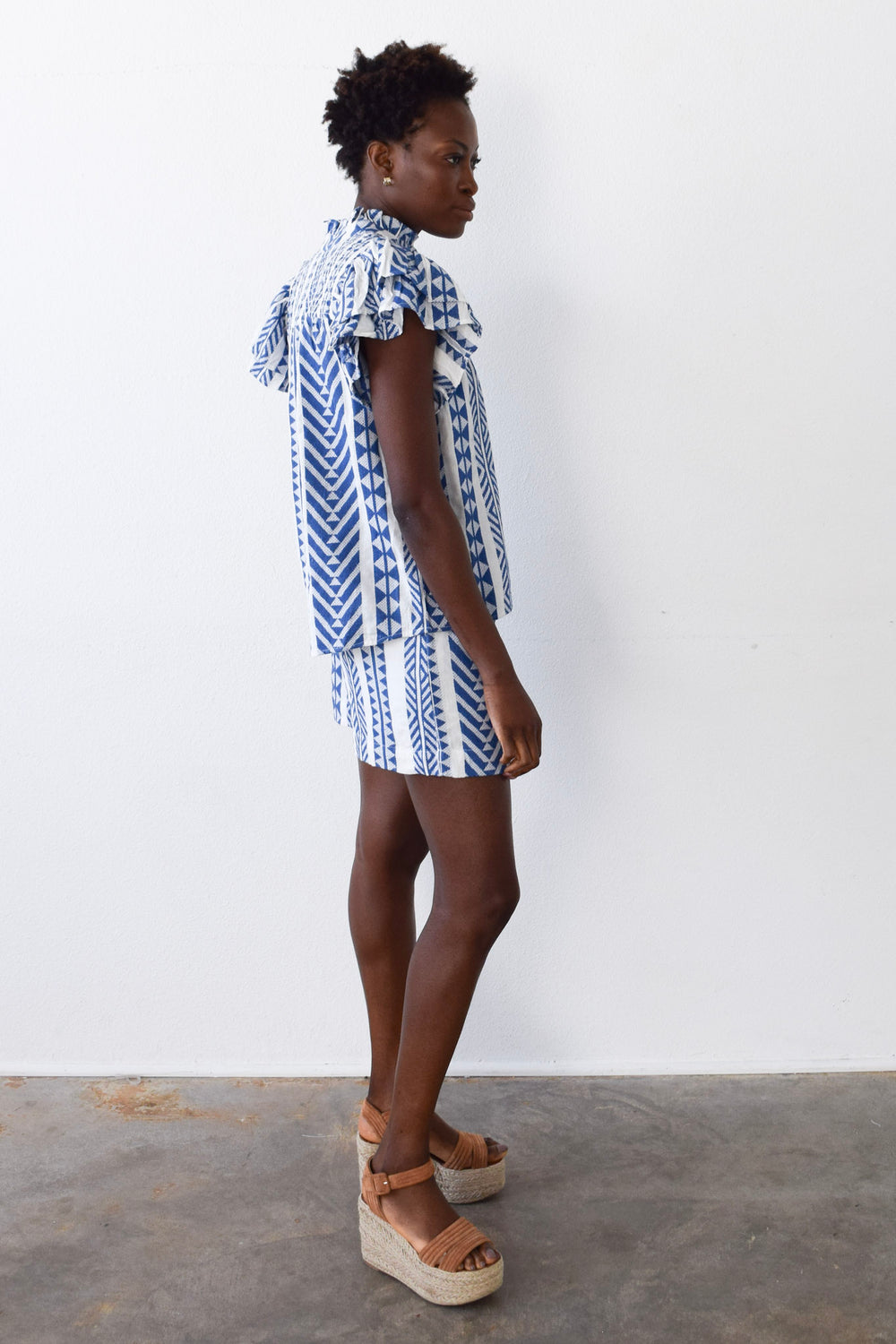Pleated Shorts India Handloom