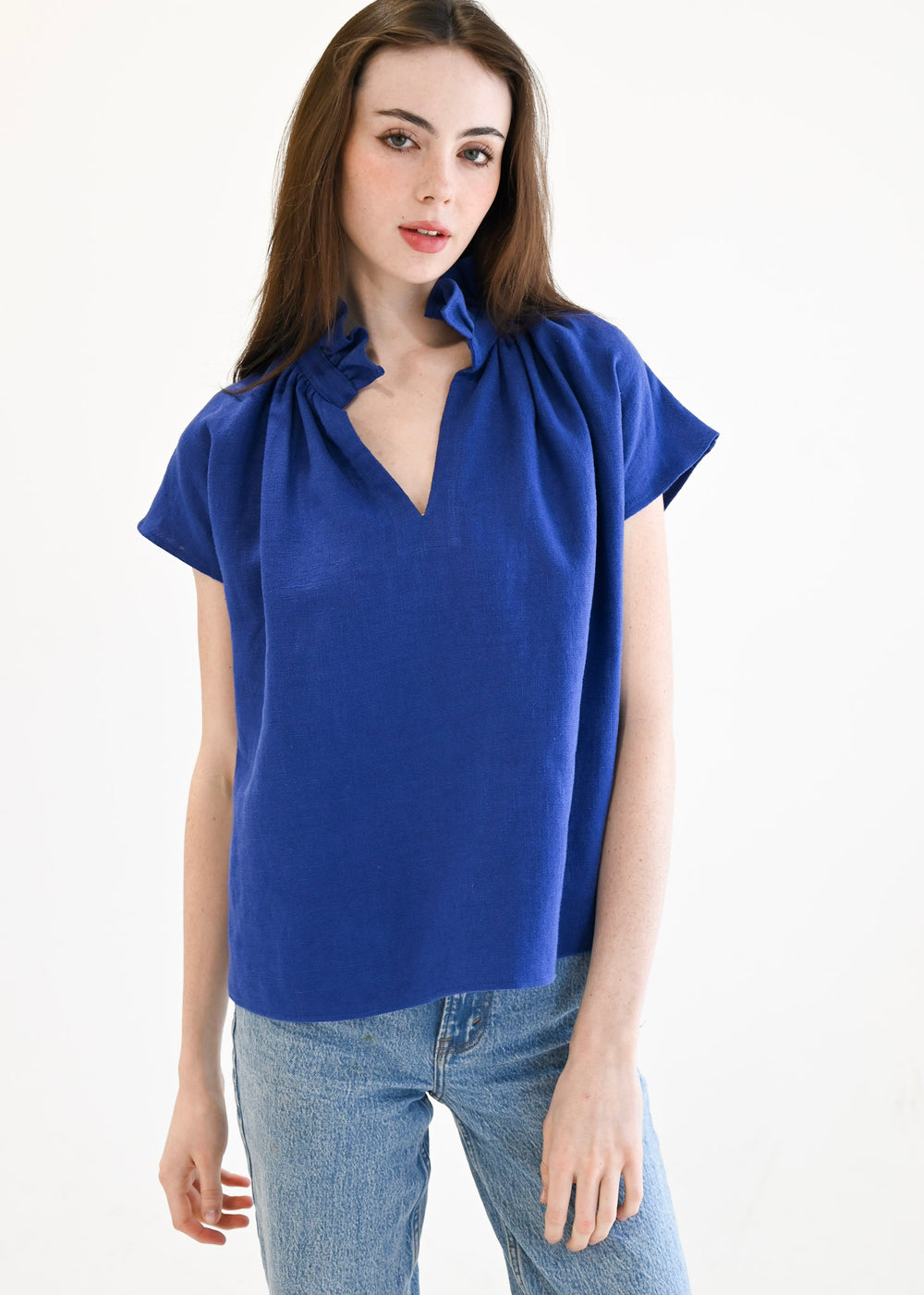 Vicki Short Sleeve Top Cerulean