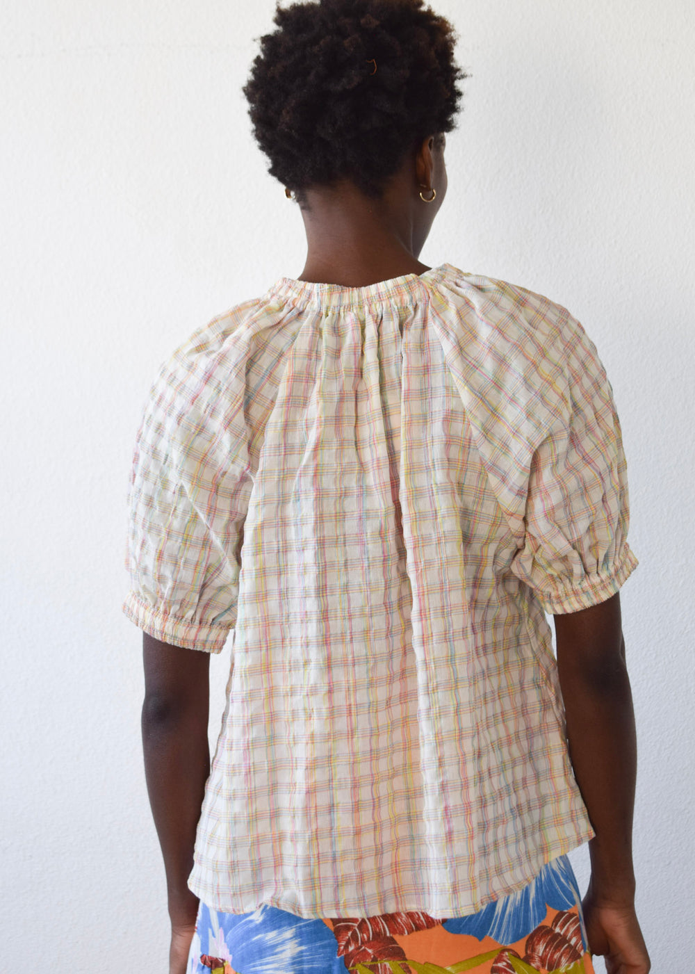 Marakesh Top Neon Plaid