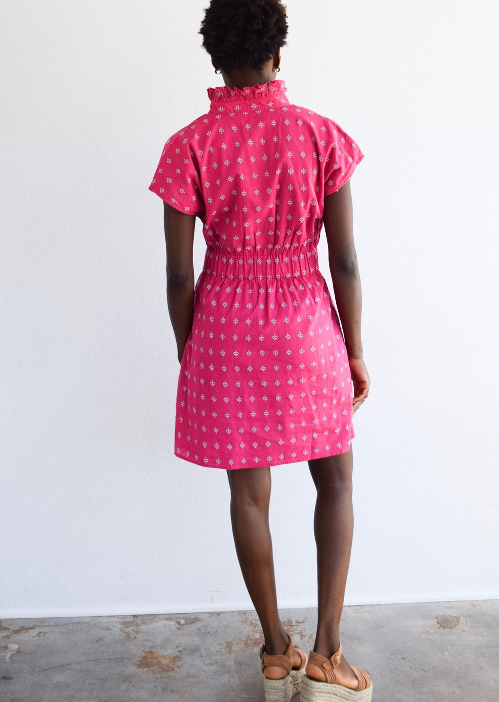 Vicki Elastic Waist Dress Crosshatch