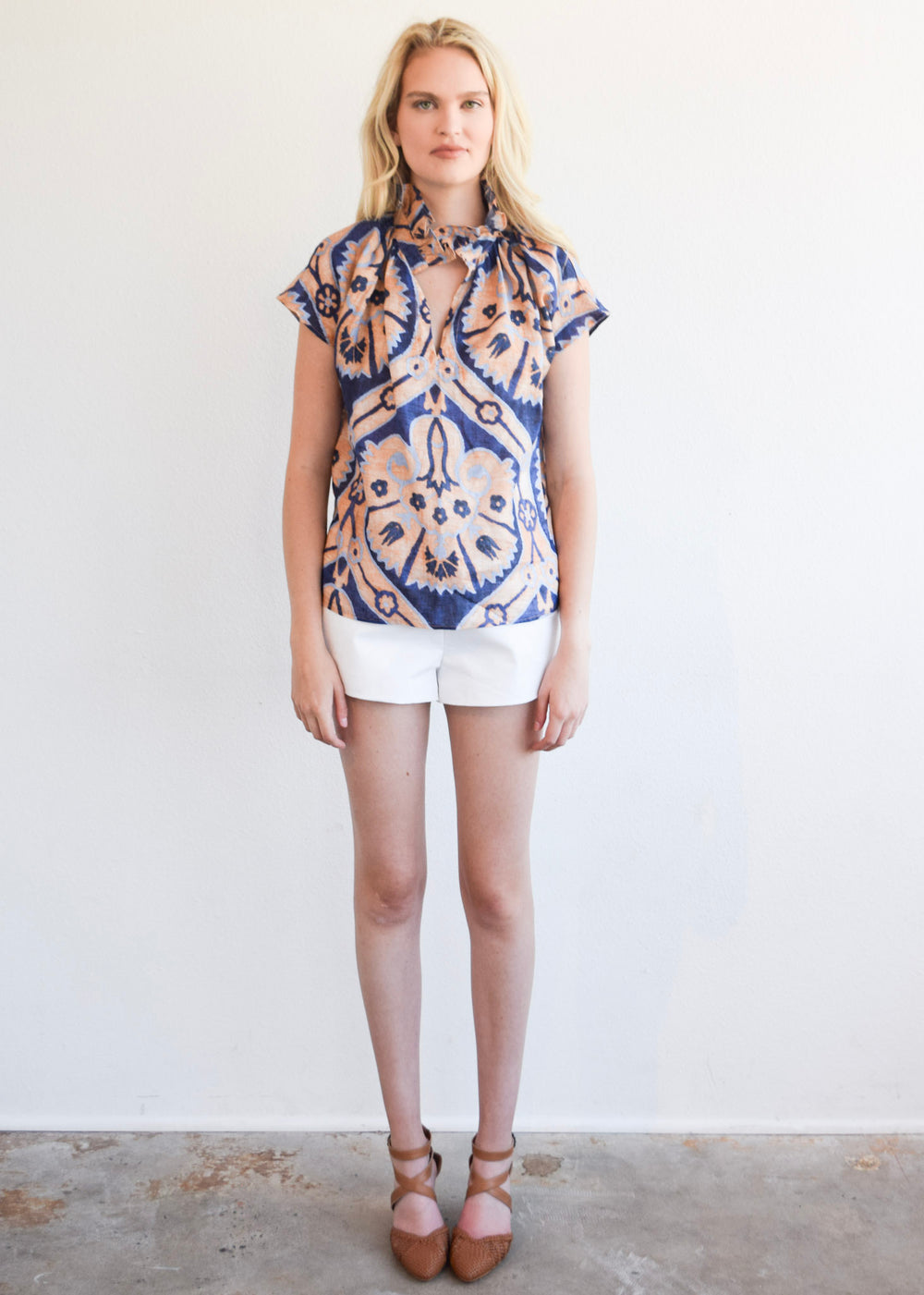 Vicki Short Sleeve Top Marakesh Medallion