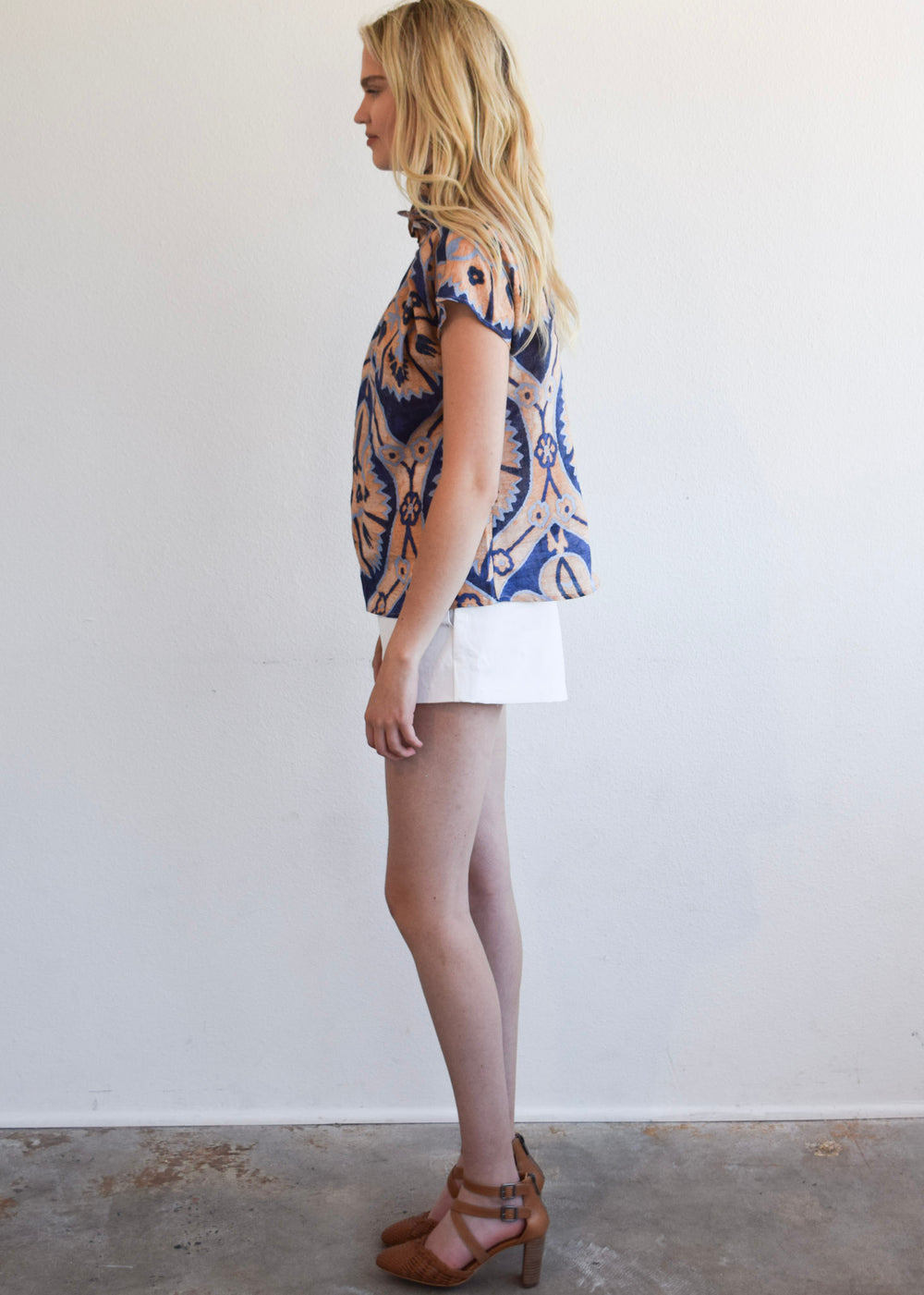 Vicki Short Sleeve Top Marakesh Medallion