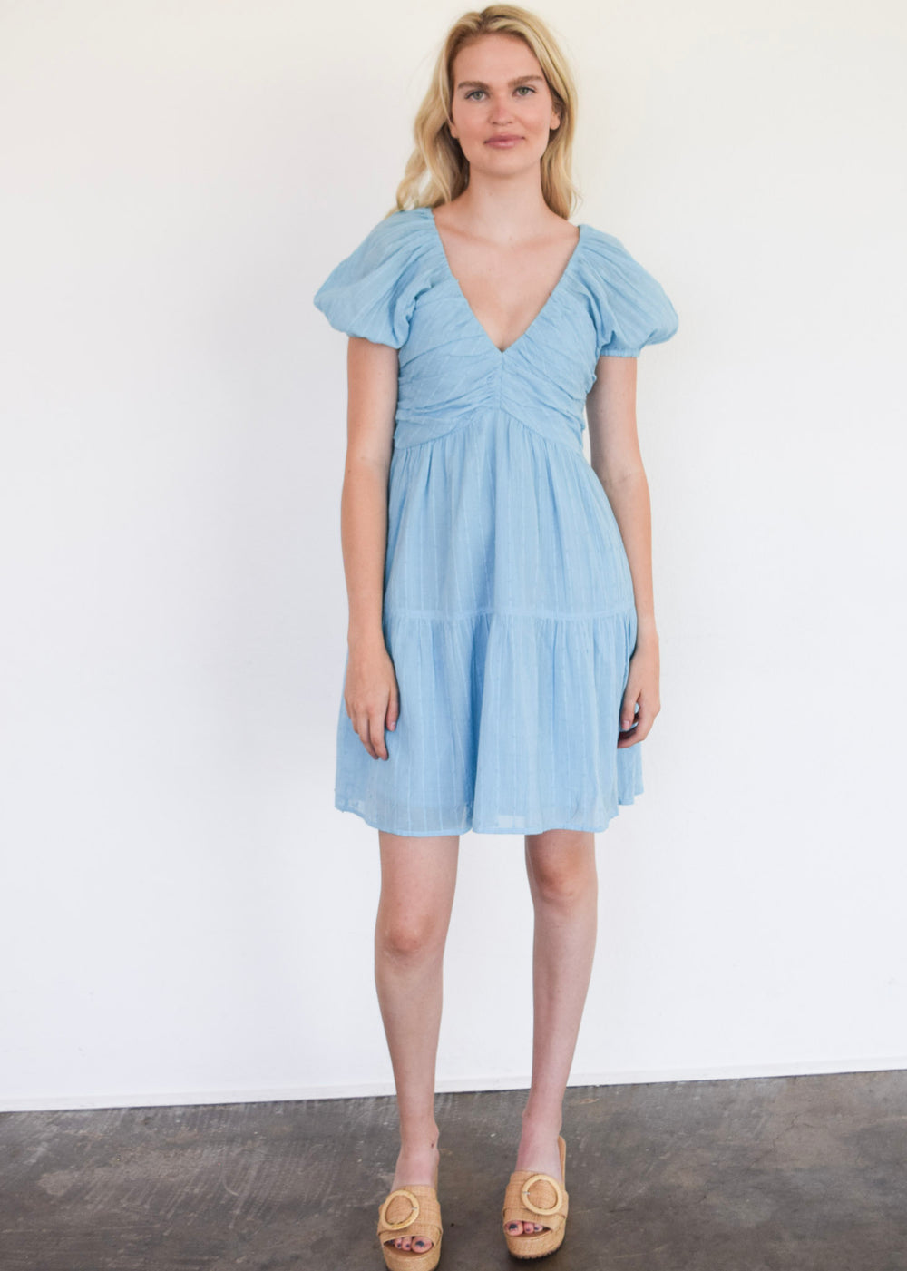Coco Short Dress Air Blue Stripe