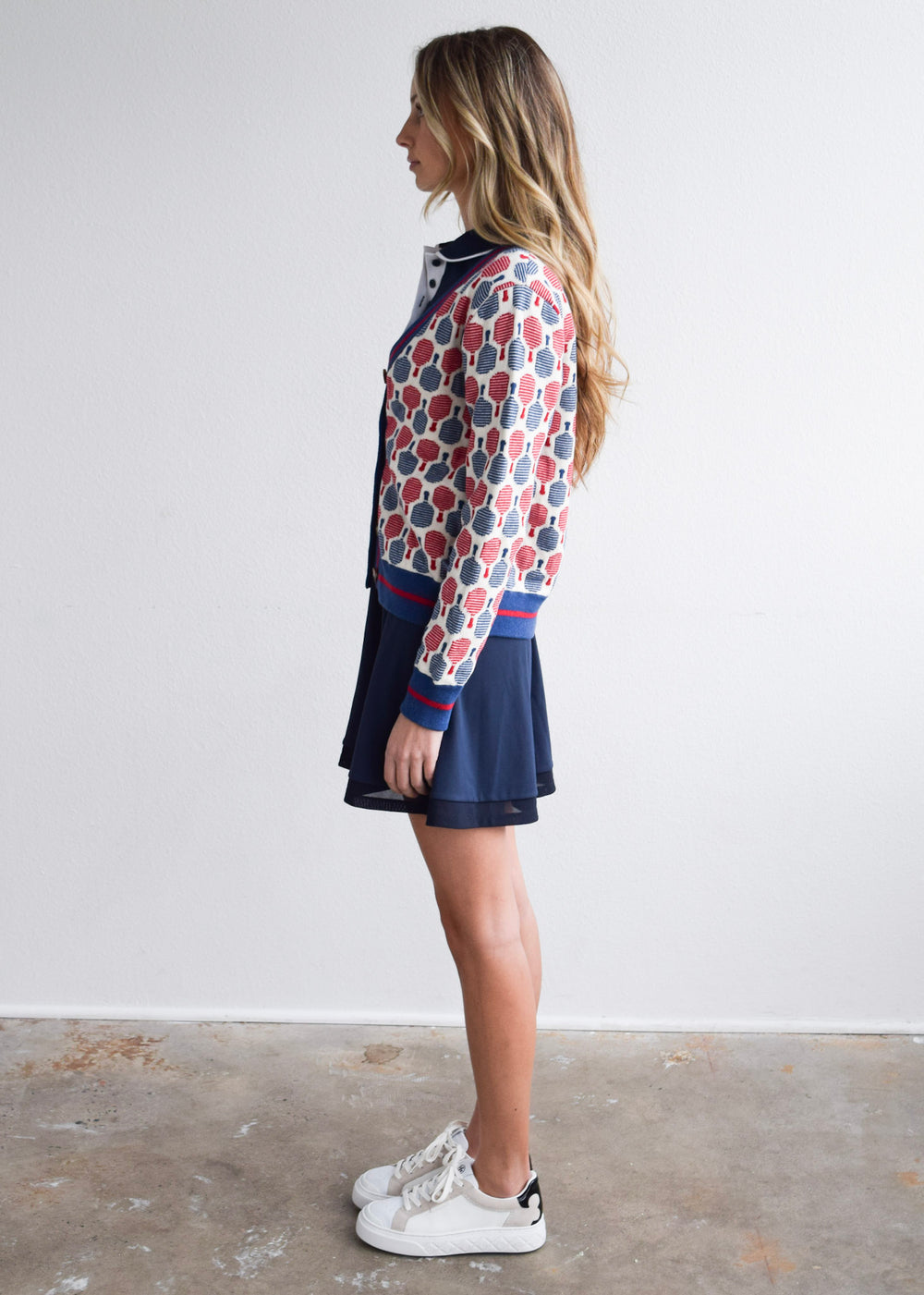 Long Sleeve Cardigan Sweater - Pickleball Racquets