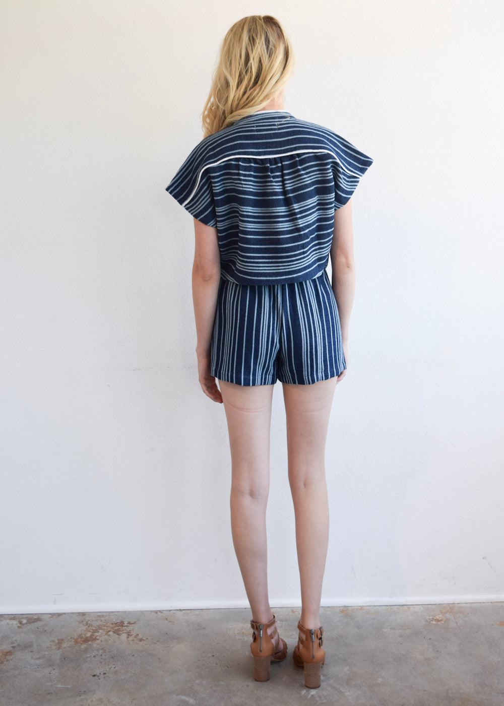 Poppy Top Navy Double Knit