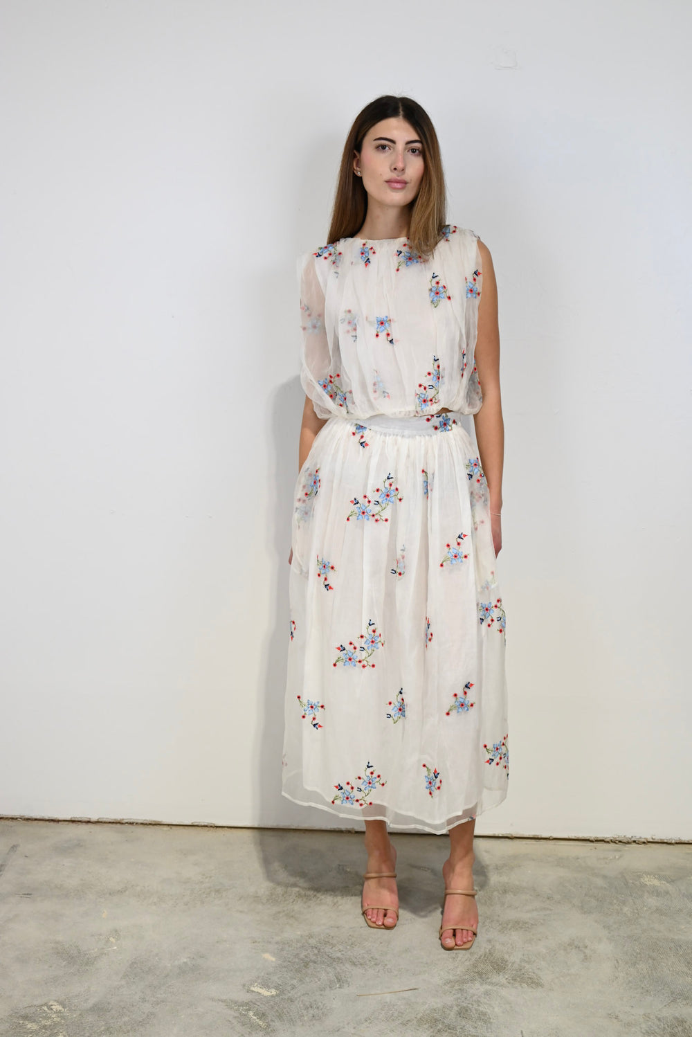 Pleated Top Crosstitch Organza