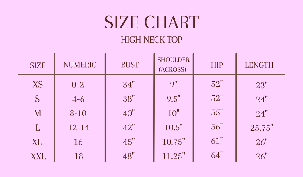High Neck Top Red