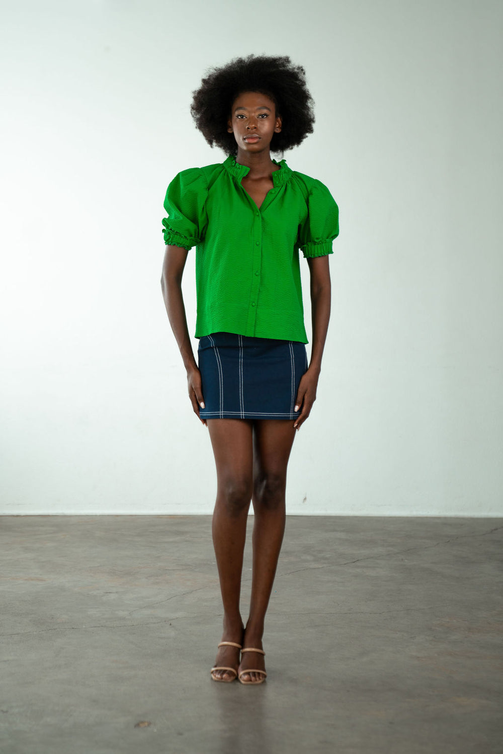 Elastic Collar Top