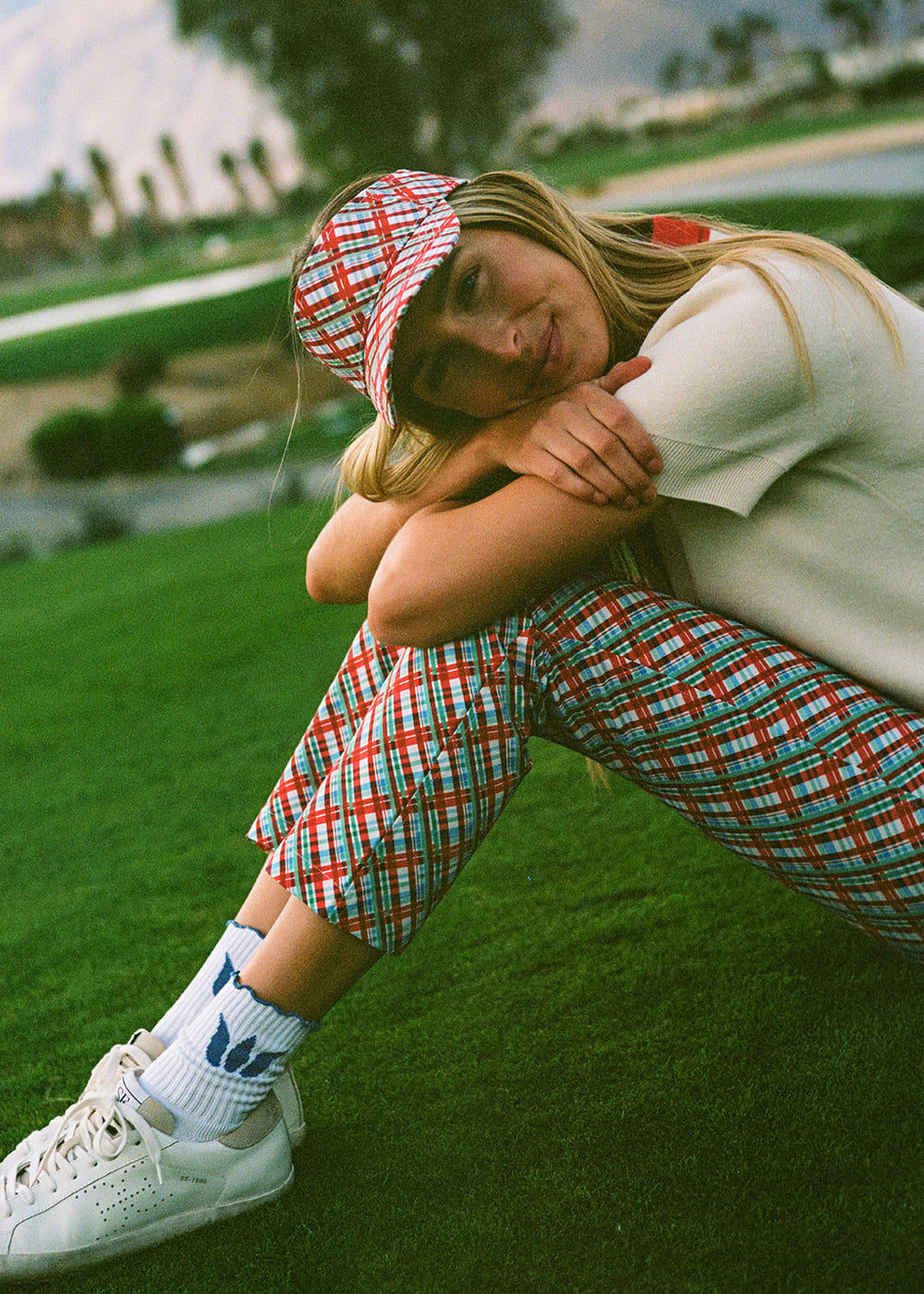 Socks White & Blue