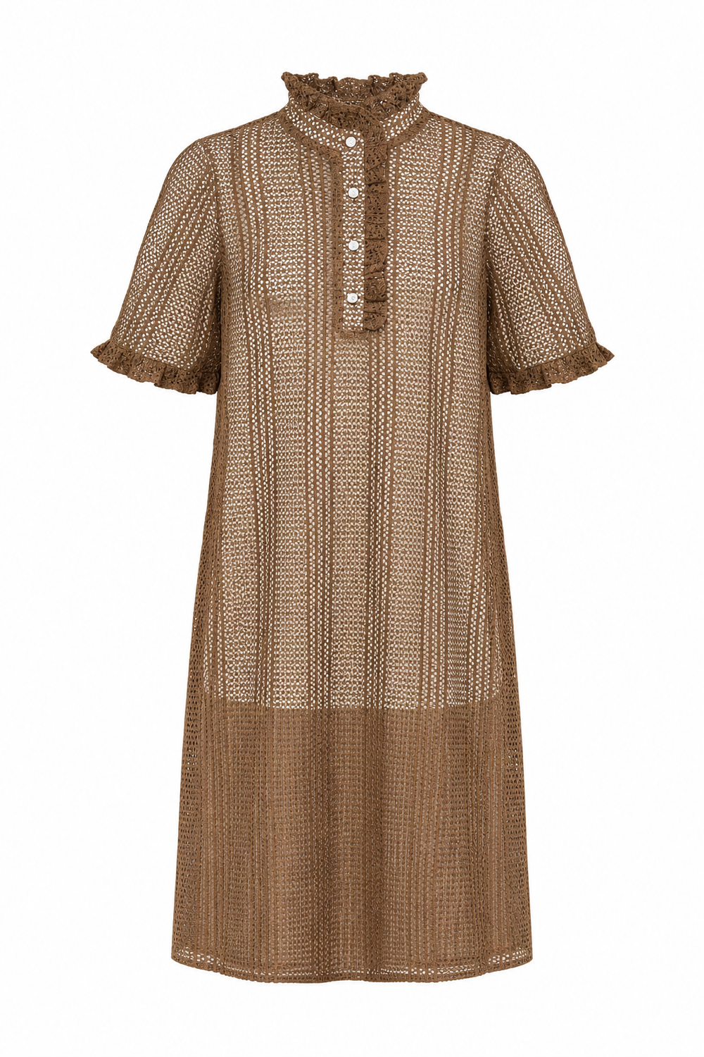 Ruffle Collar Maxi Dress Lace