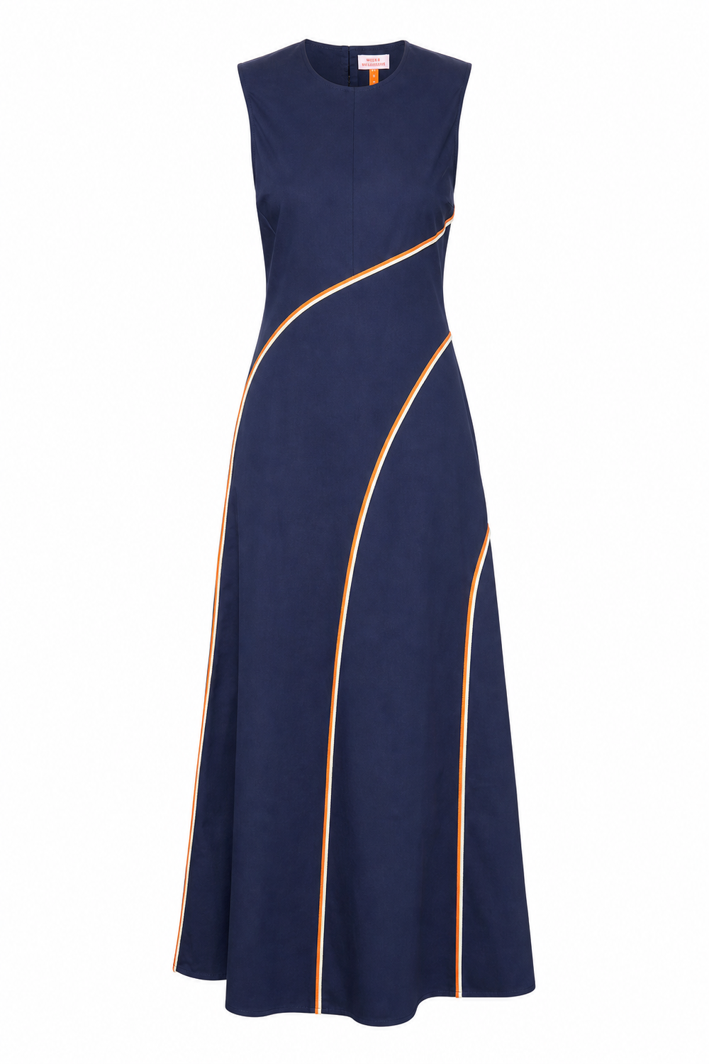Solstice Bias Cut Dress Navy