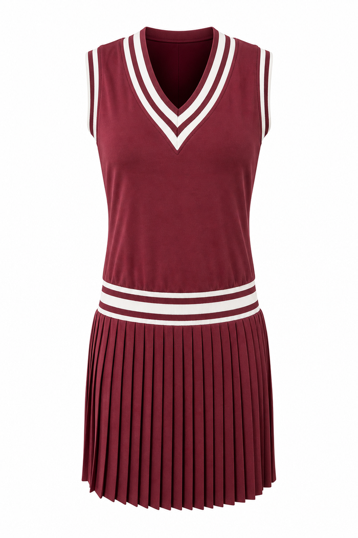 Gwen Drop Waist Dress Burgundy