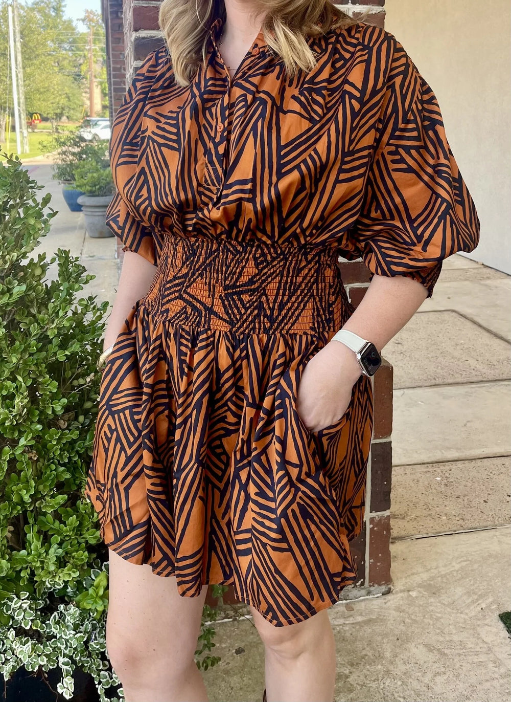 Cynthia Dress Abstract Animal Print (M. Shreveport Collab)